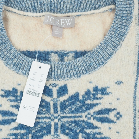 J. Crew Fair Isle Snowflake Crewneck in Supersoft Yarn - Picture 11 of 11